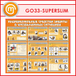 Стенд «Индивидуальные средства защиты в чрезвычайных ситуациях» (GO-33-SUPERSLIM)